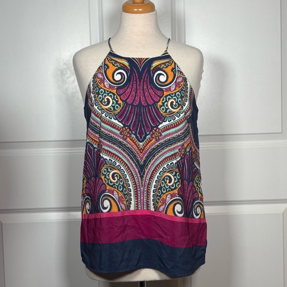 Renee C. Sleeveless Camisole with Paisley Design